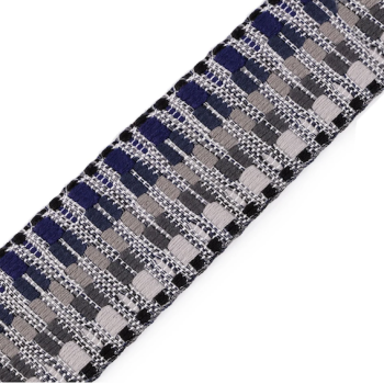 Preview: Gurtband Blau Grau - 50 mm